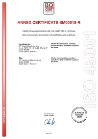 CHORUS Annex Certificate ISO 45001