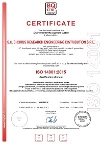 CHORUS ISO 14001 Certificate