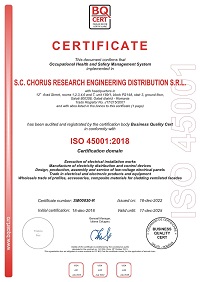 CHORUS ISO 45001 Certificate