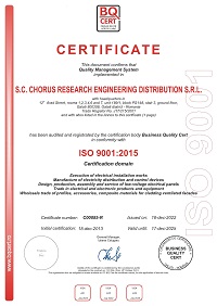 CHORUS ISO 9001 Certificate