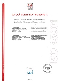 Anexa Certificat CHORUS ISO 45001