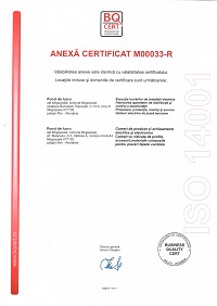 Anexa Certificat CHORUS ISO 14001