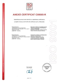 Anexa Certificat CHORUS ISO 9001