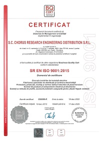 Certificat CHORUS ISO 9001