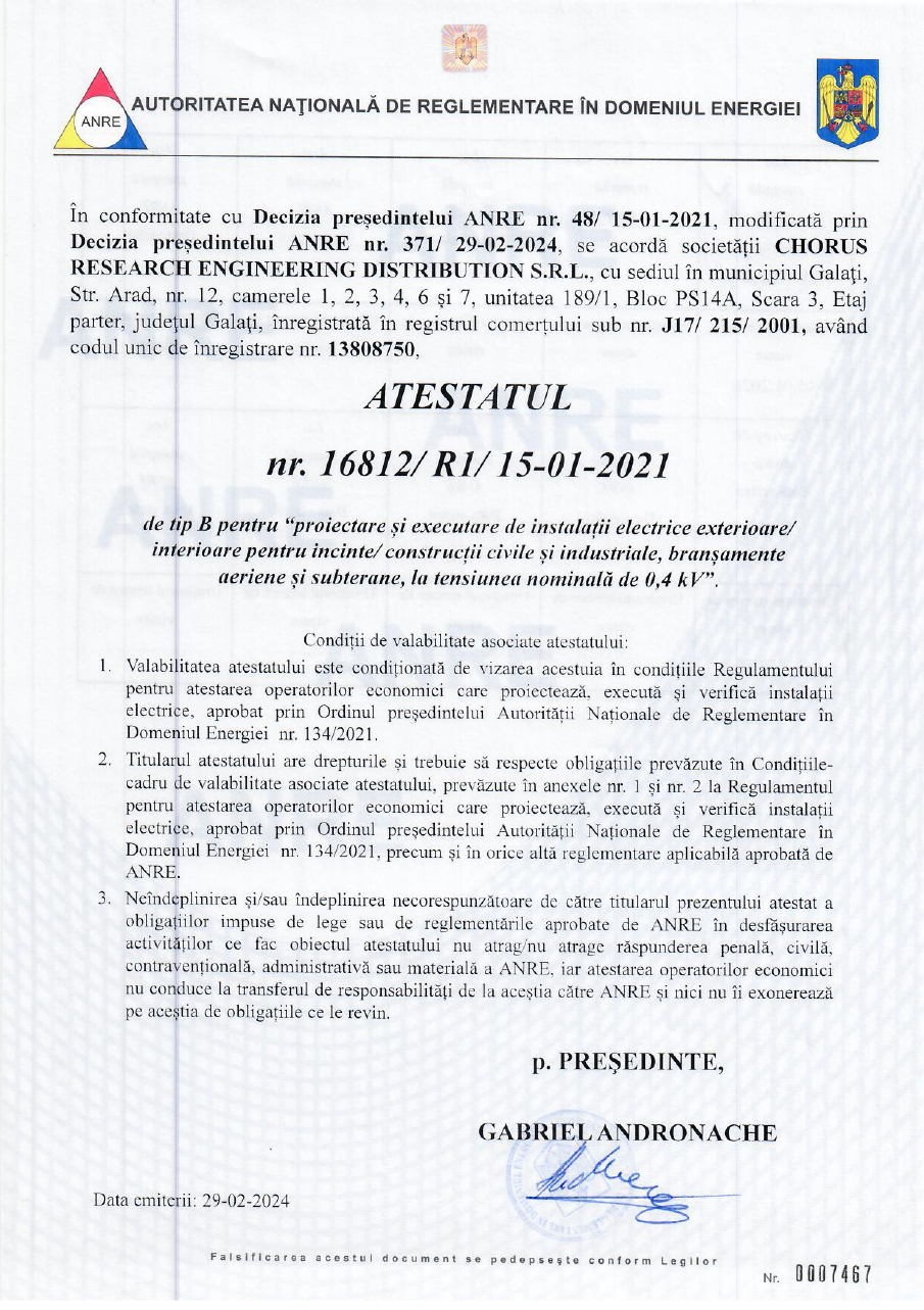 Anexa Certificat 
