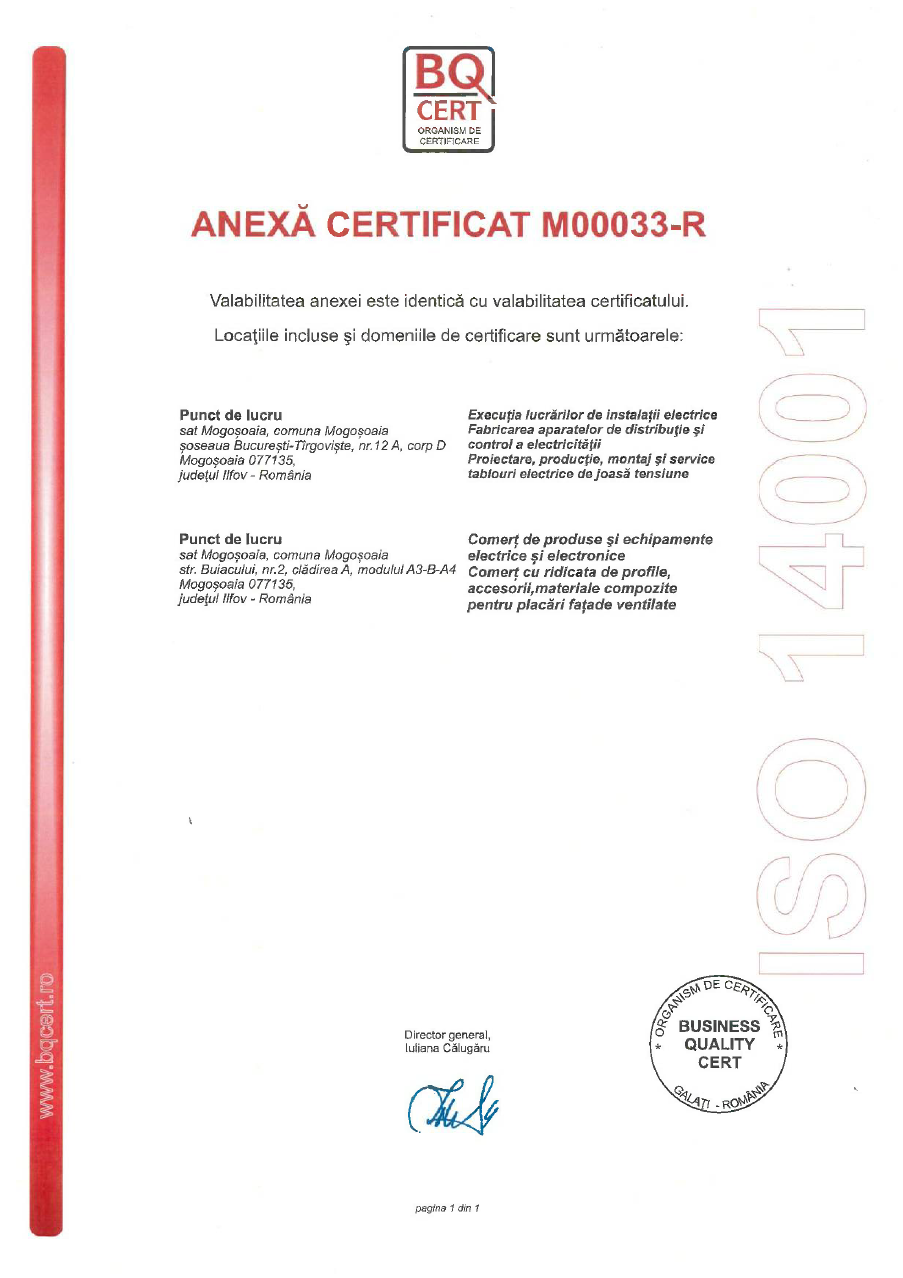 Anexa Certificat 